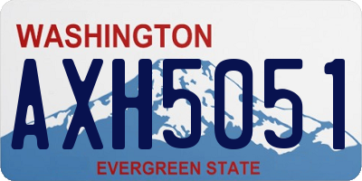 WA license plate AXH5051