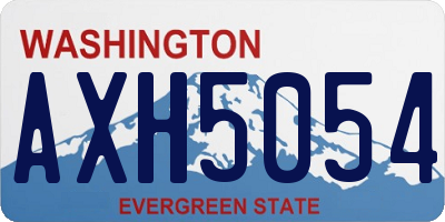 WA license plate AXH5054