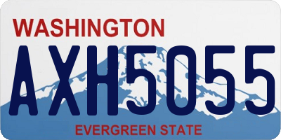 WA license plate AXH5055