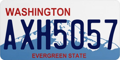 WA license plate AXH5057