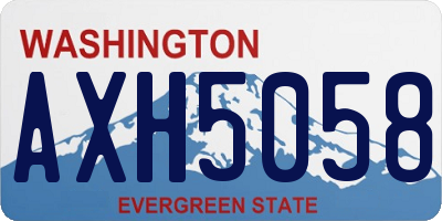 WA license plate AXH5058