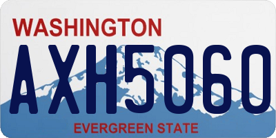 WA license plate AXH5060