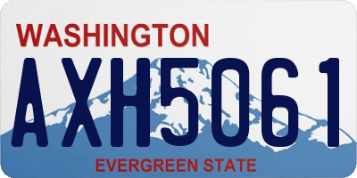 WA license plate AXH5061