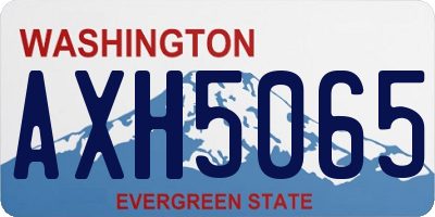 WA license plate AXH5065