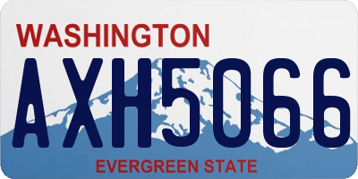 WA license plate AXH5066