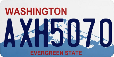 WA license plate AXH5070