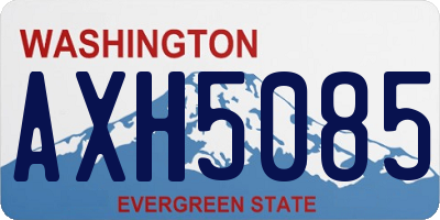 WA license plate AXH5085