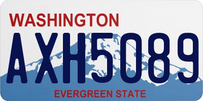 WA license plate AXH5089