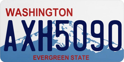 WA license plate AXH5090