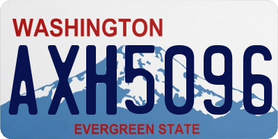 WA license plate AXH5096