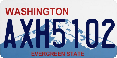 WA license plate AXH5102