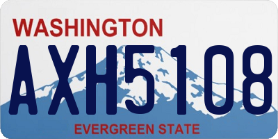 WA license plate AXH5108