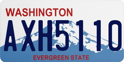 WA license plate AXH5110