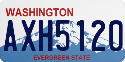 WA license plate AXH5120