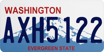 WA license plate AXH5122
