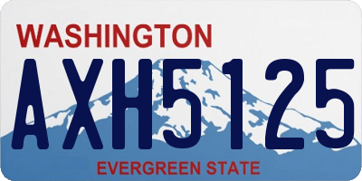 WA license plate AXH5125