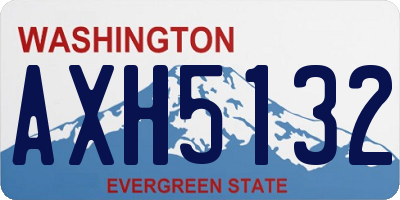 WA license plate AXH5132