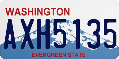 WA license plate AXH5135