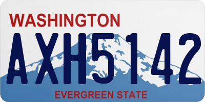 WA license plate AXH5142