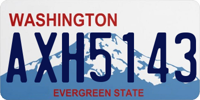 WA license plate AXH5143