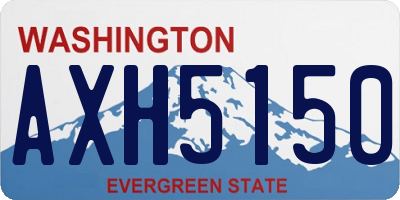 WA license plate AXH5150