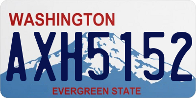 WA license plate AXH5152