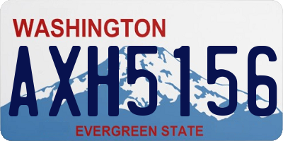 WA license plate AXH5156