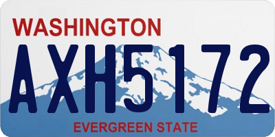 WA license plate AXH5172
