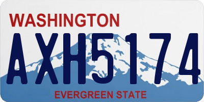 WA license plate AXH5174
