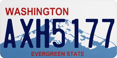WA license plate AXH5177