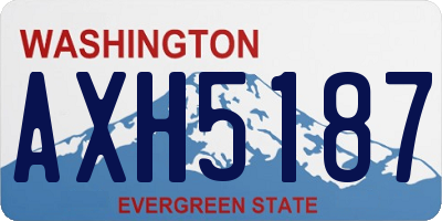 WA license plate AXH5187