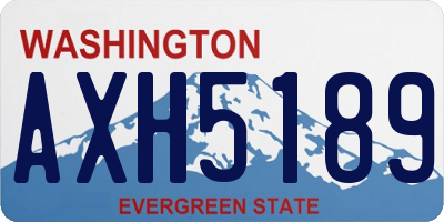 WA license plate AXH5189