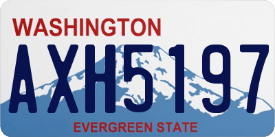WA license plate AXH5197