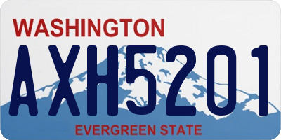WA license plate AXH5201