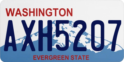 WA license plate AXH5207