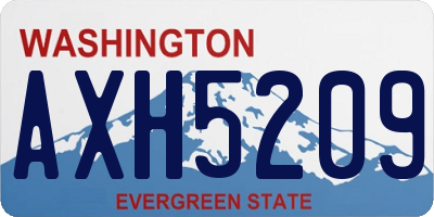 WA license plate AXH5209