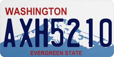 WA license plate AXH5210
