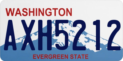WA license plate AXH5212