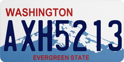 WA license plate AXH5213