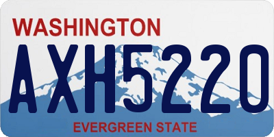 WA license plate AXH5220