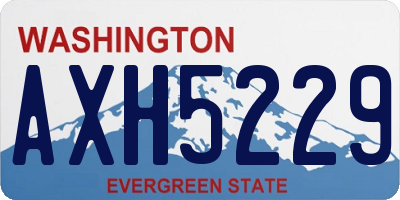 WA license plate AXH5229