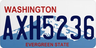 WA license plate AXH5236