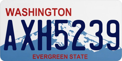 WA license plate AXH5239
