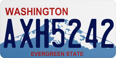WA license plate AXH5242