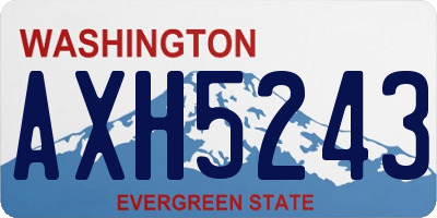 WA license plate AXH5243