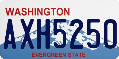 WA license plate AXH5250