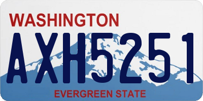 WA license plate AXH5251