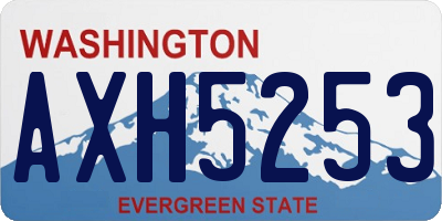 WA license plate AXH5253