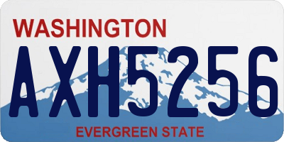 WA license plate AXH5256