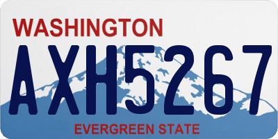 WA license plate AXH5267